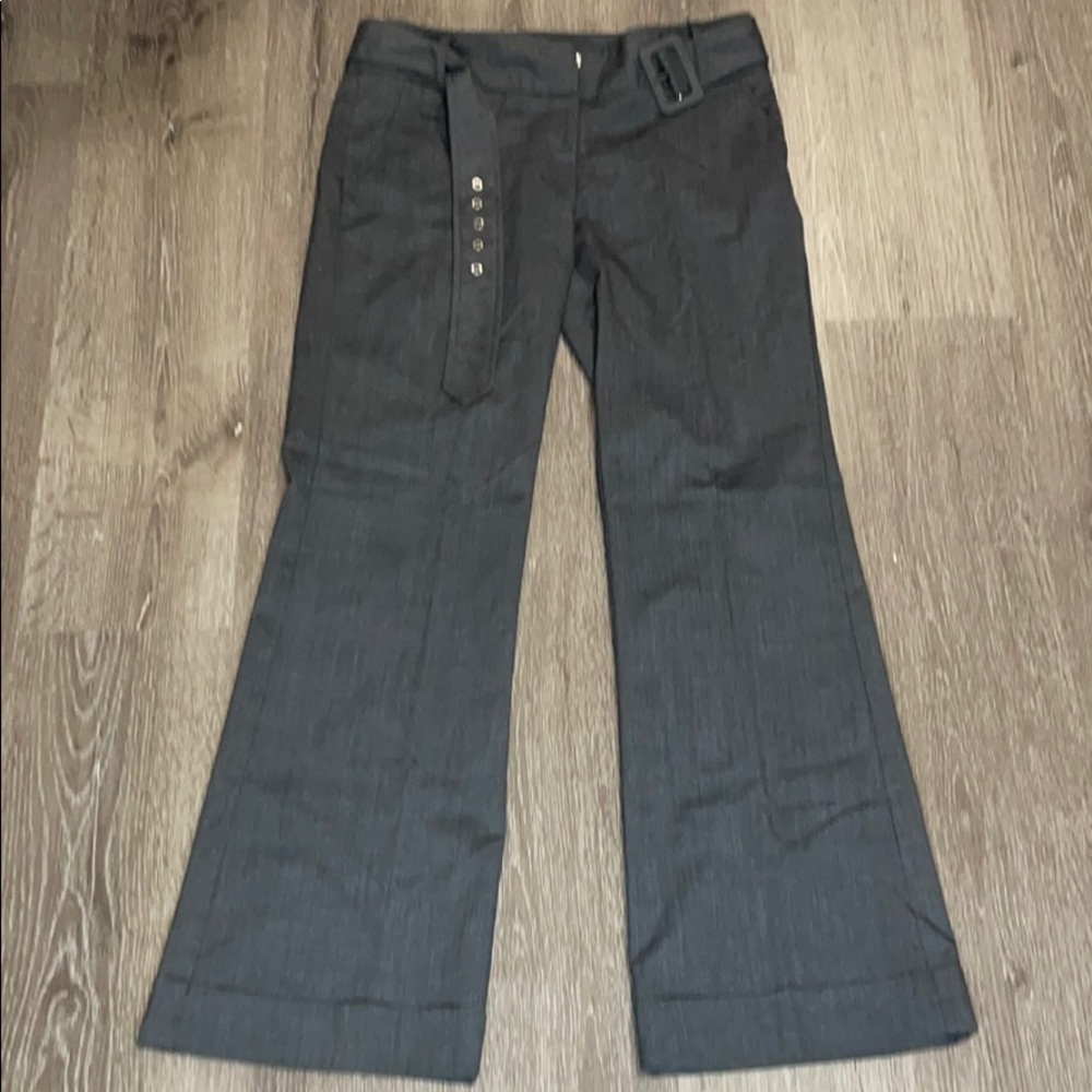 Grey flare dress pants